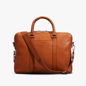 Shinola Computer Brief - Signature Leather NEW